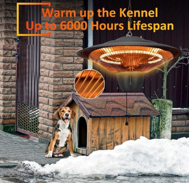 Waterproof table heater IP55