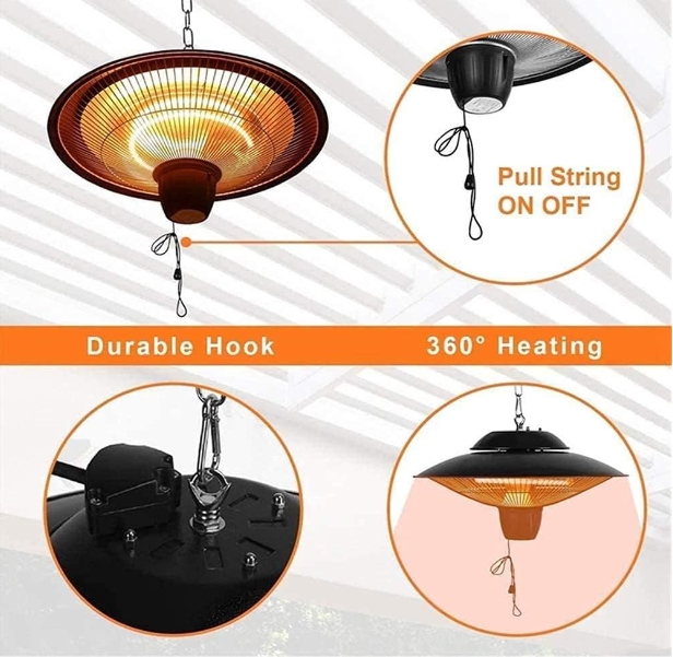 Workshop ceiling infrared heater